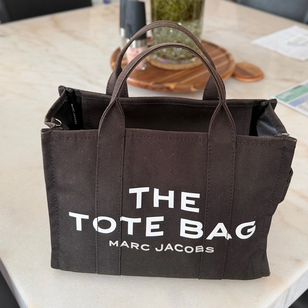 Marc Jacobs Medium Black Canvas Tote Bag